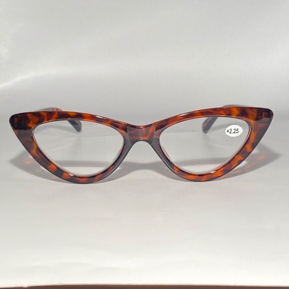 1174 Emma Cateye Reading Glasses 2.25 Tortoise Readers NWT - Picture 3 of 9